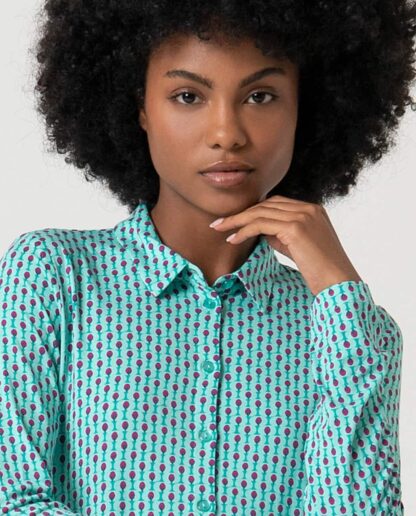 SUKANA SKJORTE - Long sleeve shirt Aqua green - Image 3